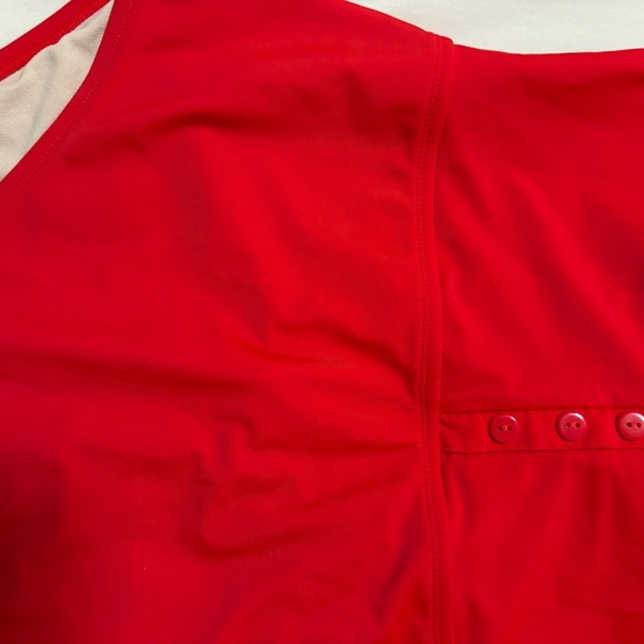 Red One Piece Swimsuit Sz XL Vacation Vibes.  Poolside. SKU 2 - Picture 5 of 7